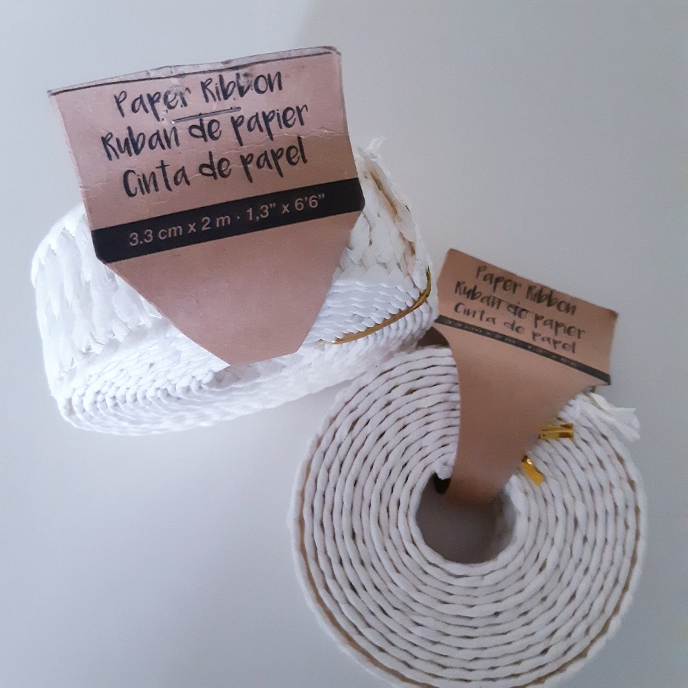 Chic White Paper Ribbon Cord